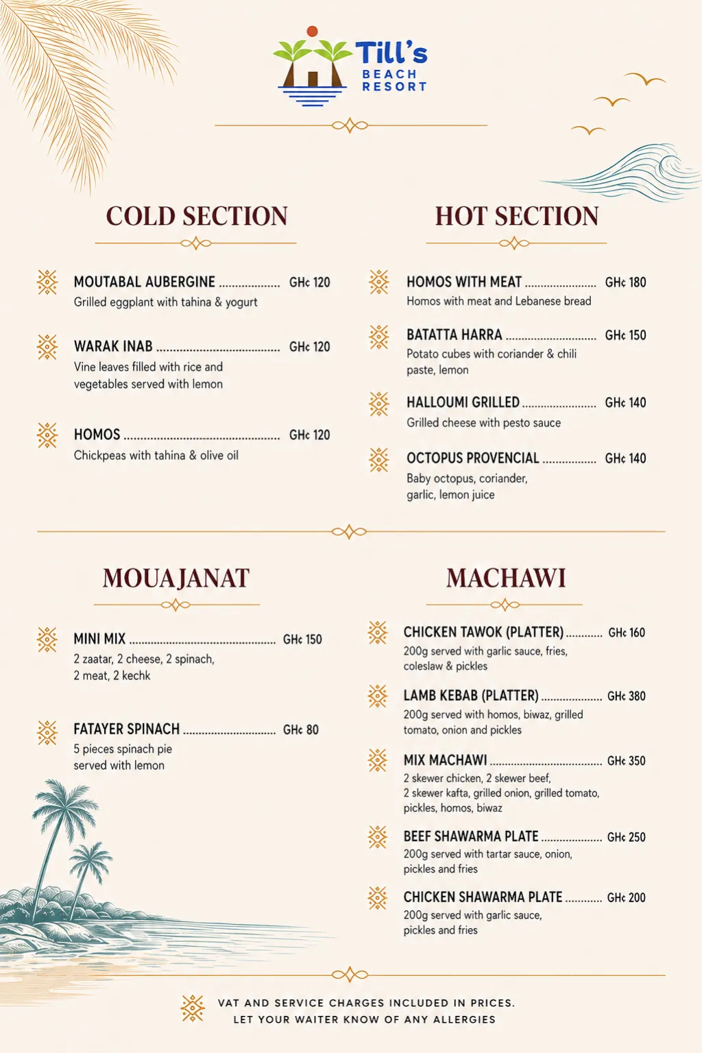 Food menu page 3 of 12