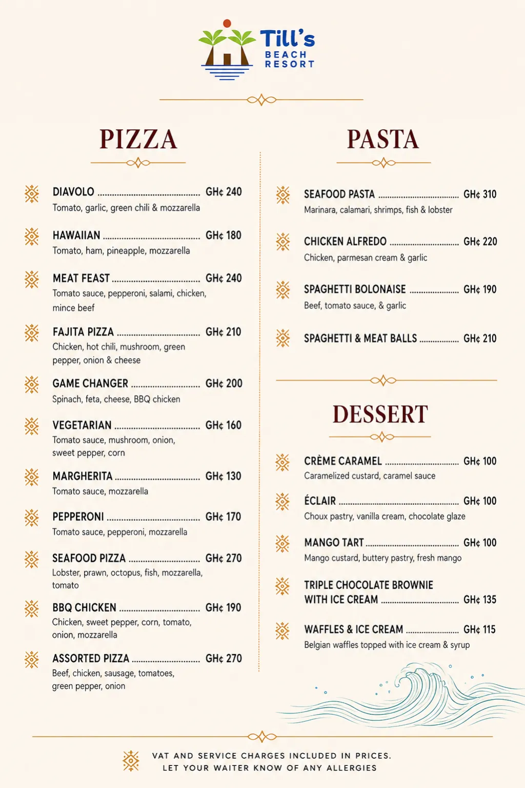 Food menu page 6 of 12