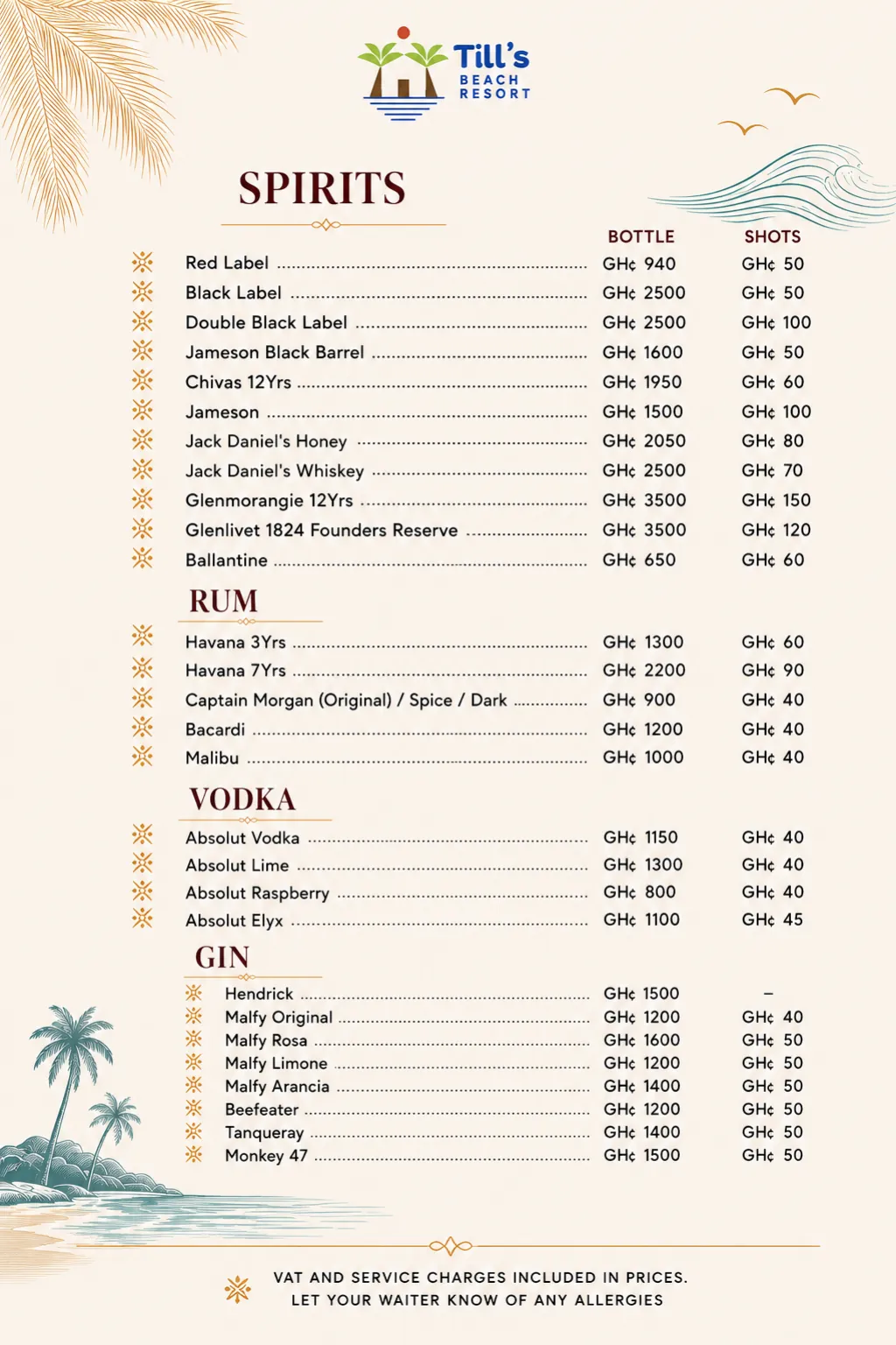 Food menu page 11 of 12